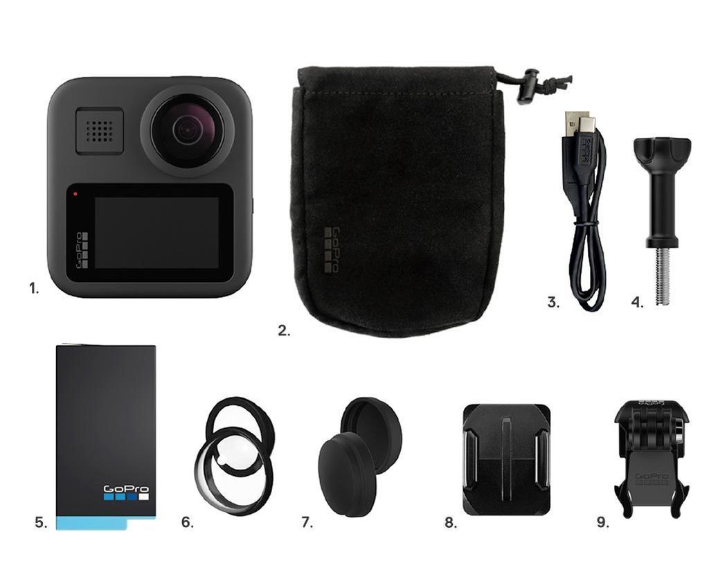 GoPro MAX 純正充電器 純正スペアバッテリー マイクロSD64G2枚他